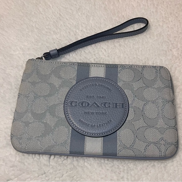 Coach Dempsey Large Corner Zip Wristlet - Picture 2 of 15